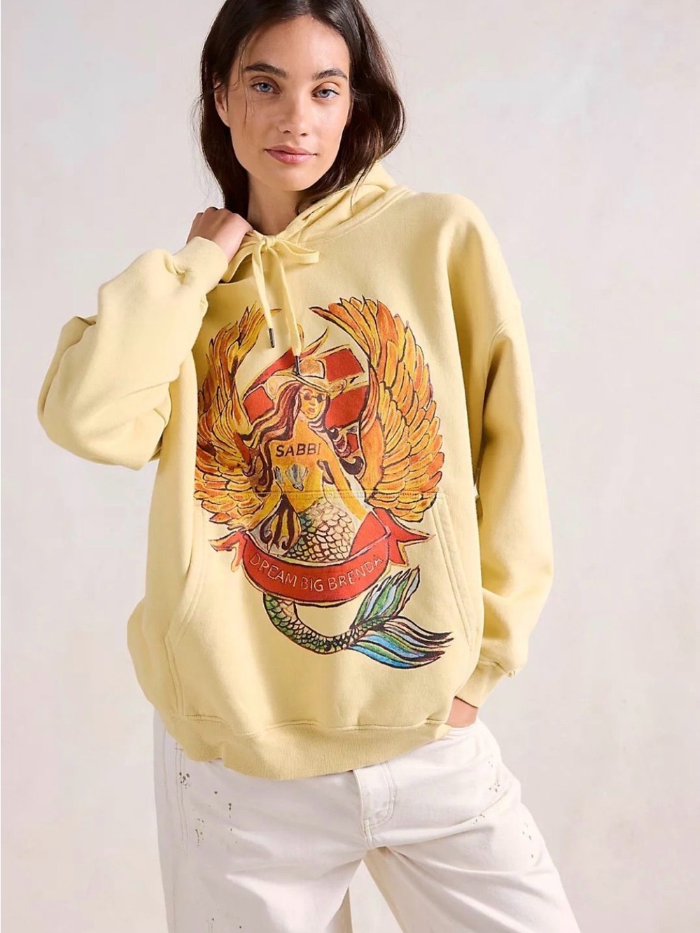 Sabbi x Free People Brenda Energy Hoodie Yellow NWT